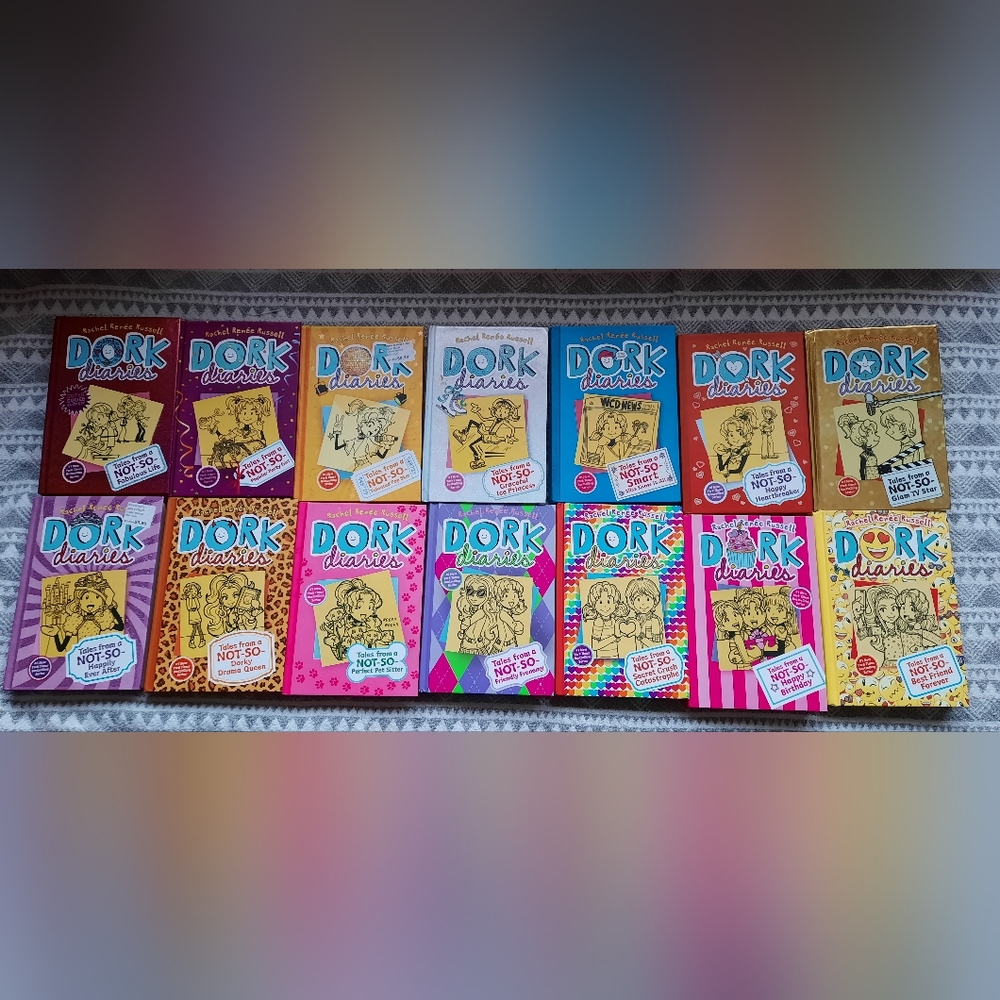 COPY - Dork Diaries Hardcover Books, Lot of 14, #1-14 Rachel Renee Russell